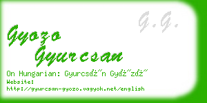 gyozo gyurcsan business card